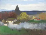 Paesaggio by Nino Tirinnanzi, oil on canvas board, offered Oct 2015