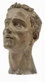 Federigo Papi, Testa di giovane, Scultura in gesso patinato