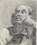 Carlo Corsi, Studio di statua, 1903, charcoal on paper