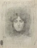 Carlo Corsi, Apparizione, charcoal on paper