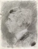 Carlo Corsi, Ritratto, charcoal on paper