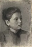 Carlo Corsi, Testa di ragazza, 1906, charcoal on paper
