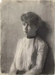 Bambina by Carlo Corsi, 1905, charcoal on paper, offered Oct 2015