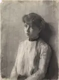 Carlo Corsi, Bambina, 1905, charcoal on paper