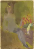 Carlo Corsi, Calze nere, 1913, oil on cardboard applicato on panel