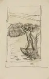 Studio per «Pescatore sulla barca» by Pierre Puvis de Chavannes, charcoal on paper, offered Oct 2015
