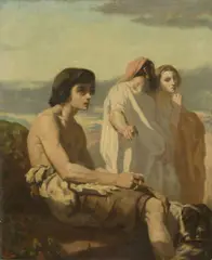 Thomas Couture, Il figliol prodigo, oil on canvas