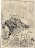 Paulo Ghiglia, Ritratto di Giovanni Querci, 1942, charcoal on paper
