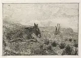 Somaro in riposo by Giovanni Fattori, etching on zinco, offered Oct 2015