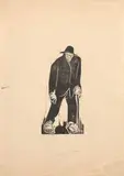 Lorenzo Viani, Un mendicante (Un viandante), 1910, woodcut on paper
