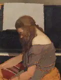 Oscar Ghiglia, Fanciulla al pianoforte