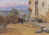 «Paese» e «Casolare» by Anacleto Nino della Gatta, oil on cardboard, offered Oct 2015