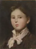 Daniele Ranzoni, Ritratto di bambina, 1864, oil on cardboard