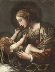 Madonna col Bambino by Alessandro Tiarini, oil on canvas, offered Oct 2015