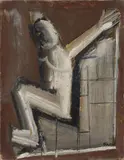 Figura by Mario Sironi, tempera on paper applicata on canvas, offered May 2015