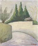 Via San Leonardo by Ottone Rosai, 1954, oil on canvas, offered May 2015