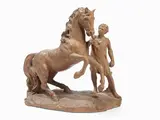 Giorgio de Chirico, Cavallo e cavaliere, 1939, Scultura in terracotta