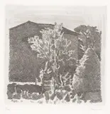Giorgio Morandi, Il Poggio al mattino, 1928, etching on zinco