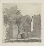 Giorgio Morandi, Paesaggio (Chiesanuova), 1924, etching on rame