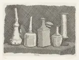Giorgio Morandi, Natura morta a grandi segni, 1931, etching on zinco