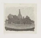 Giorgio Morandi, Vari oggetti su un tavolo, 1931, etching on rame