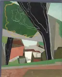 Gino Severini, Paysage (Le Cannon), 1917, oil on canvas