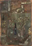 Natura morta con bottiglia by Filippo de Pisis, 1938, oil on cardboard, offered May 2015