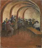 Interno di caffè by Ottone Rosai, oil on canvas, offered May 2015