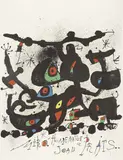 Manifesto per l'esposizione «Homenatge a Joan Prats» by Joan Miró, 1971, lithograph a colori, offered May 2015