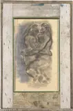 Sandro Chia, Senza titolo, 2006, mixed media on paper in cornice d'artista