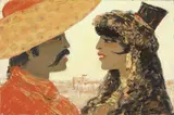 Salvatore Fiume, Senza titolo, oil on panel