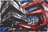 Vinicio Berti, Racconto incontro costruzione antagonista, 1988, acrylic on canvas