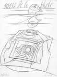 Valerio Adami, Mois de la photo, 1986, charcoal on paper