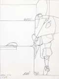 Valerio Adami, Il golf, 1972, pencil on paper