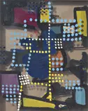 Remo Bianco, Senza titolo, acrylic on tre fogli di plastica trasparente intelaiati and sovrapposti