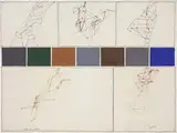 Achille Perilli, L'amore nel girotondo, 1969, mixed media on paper