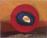 Roberto Crippa, Macchie solari, 1970, collage on panel