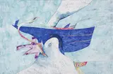 Gianni Dova, Senza titolo, mixed media on paper applicata on canvas