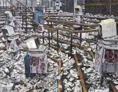 Massimo Giannoni, Fine delle contrattazioni 2, 2003, oil on canvas