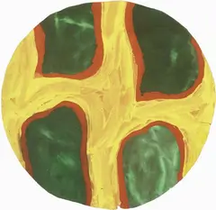 Claude Viallat, Senza titolo, 1990, acrylic on canvas