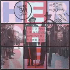 Ben Eine, Hero, 2009, acrylic and screenprint on canvas