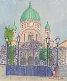 La Sinagoga by Rodolfo Marma, 1982, oil on canvas, offered Apr 2015