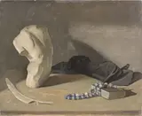 Renzo Crivelli, Natura morta sui grigi, 1938, tempera grassa on canvas