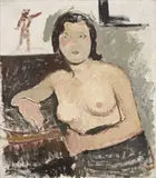 Cesare Breveglieri, Figura di donna, oil on canvas