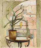 Cesare Breveglieri, Dalla finestra, 1930, oil on canvas