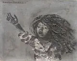 Xavier Bueno, Bambina che grida, 1965, oil on canvas