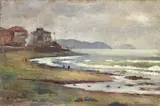Antonio Salvetti, Marina, 1930, oil on panel