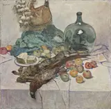 Il tavolo del cacciatore by Galileo Chini, 1932, oil on canvas, offered Apr 2015