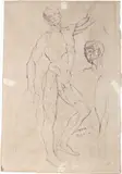 Marino Marini, Studio di figure maschili, ink on paper