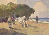Sul mare by Carlo Domenici, oil on faesite, offered Apr 2015